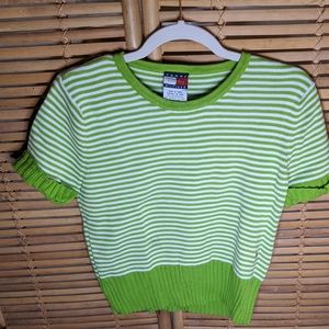 Vintage Tommy Hilfiger Lime Green Sweater